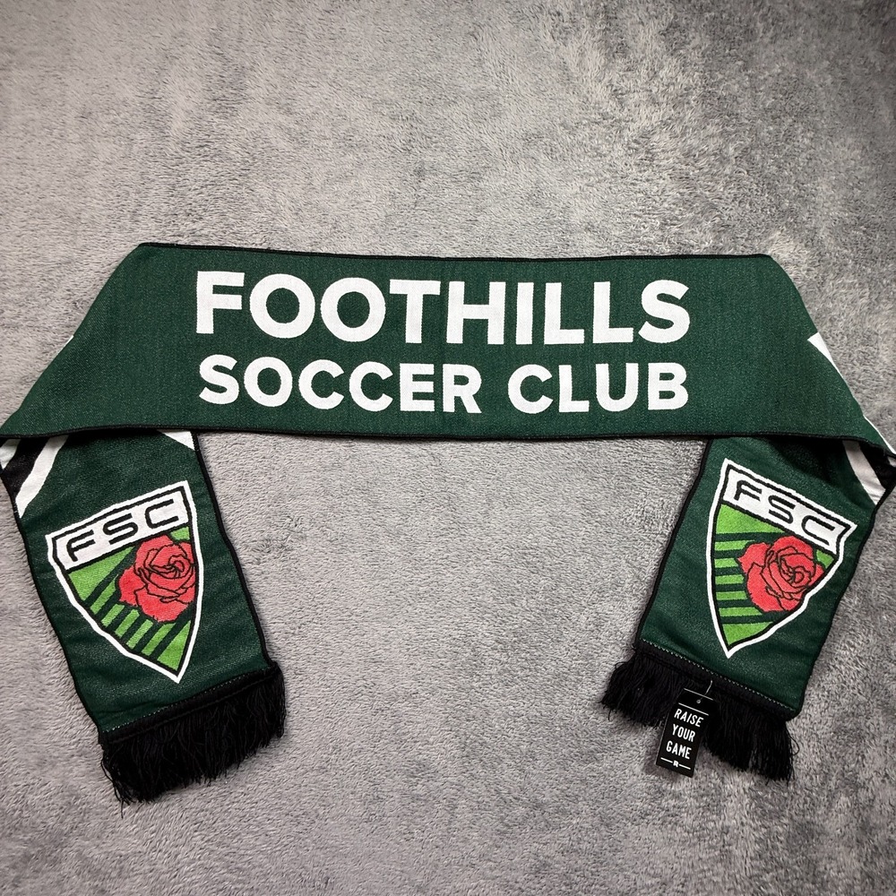 Foothills Soccer Club Scarf Portland PDX NWT Ruffneck FSC Green